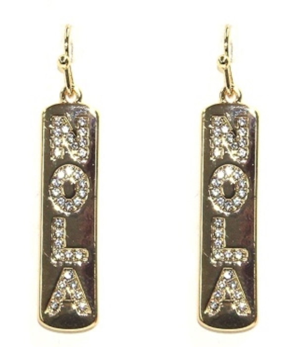 Gold NOLA Crystal Earrings