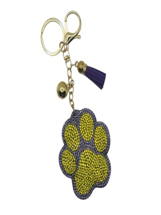Paw Print Puffy Key Chain