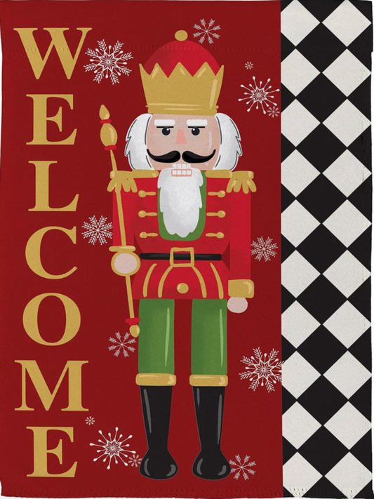 Welcome Nutcracker Garden Flag