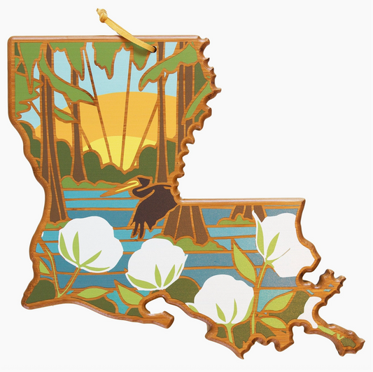 Louisiana Artwork Cutting Board