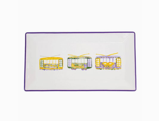 Mardi Gras Streetcar Platter