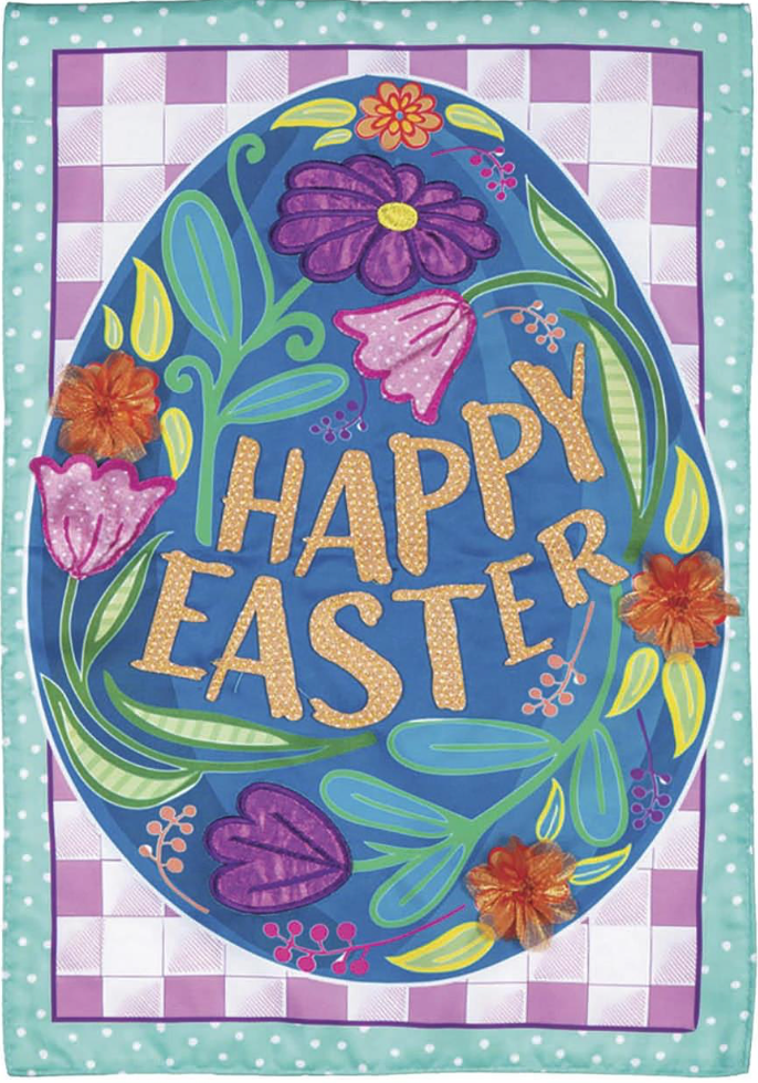 Happy Easter Egg Garden Flag