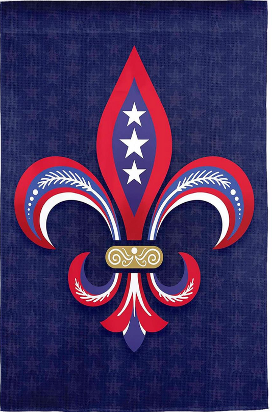 RWB Fleur De Lis Flag