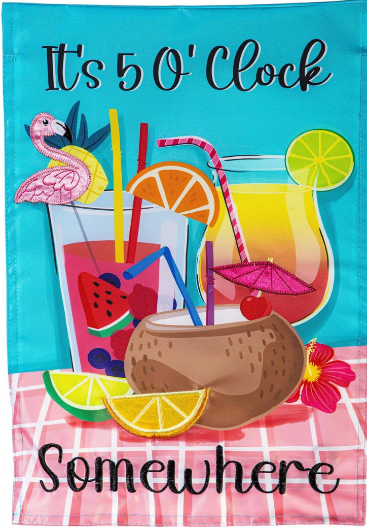 It's 5 O'Clock Somewhere Garden Flag