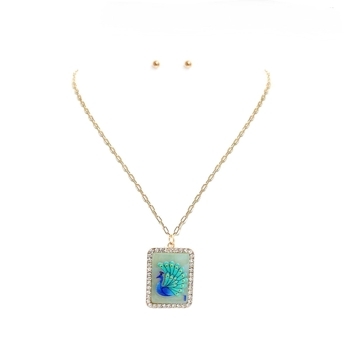 One Bam Mahjong Necklace