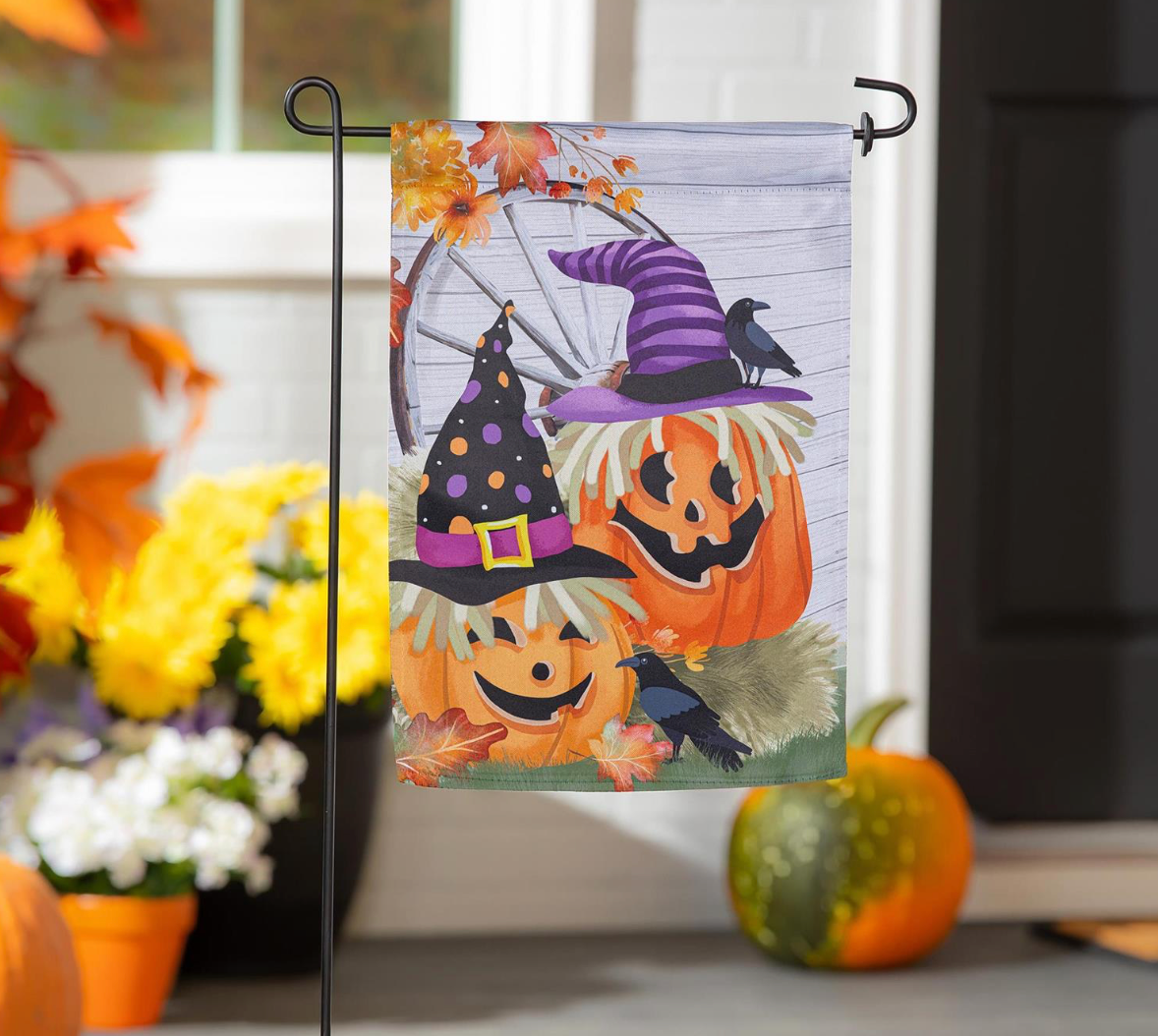 Couple Of Jacks Pumpkin Garden Flag