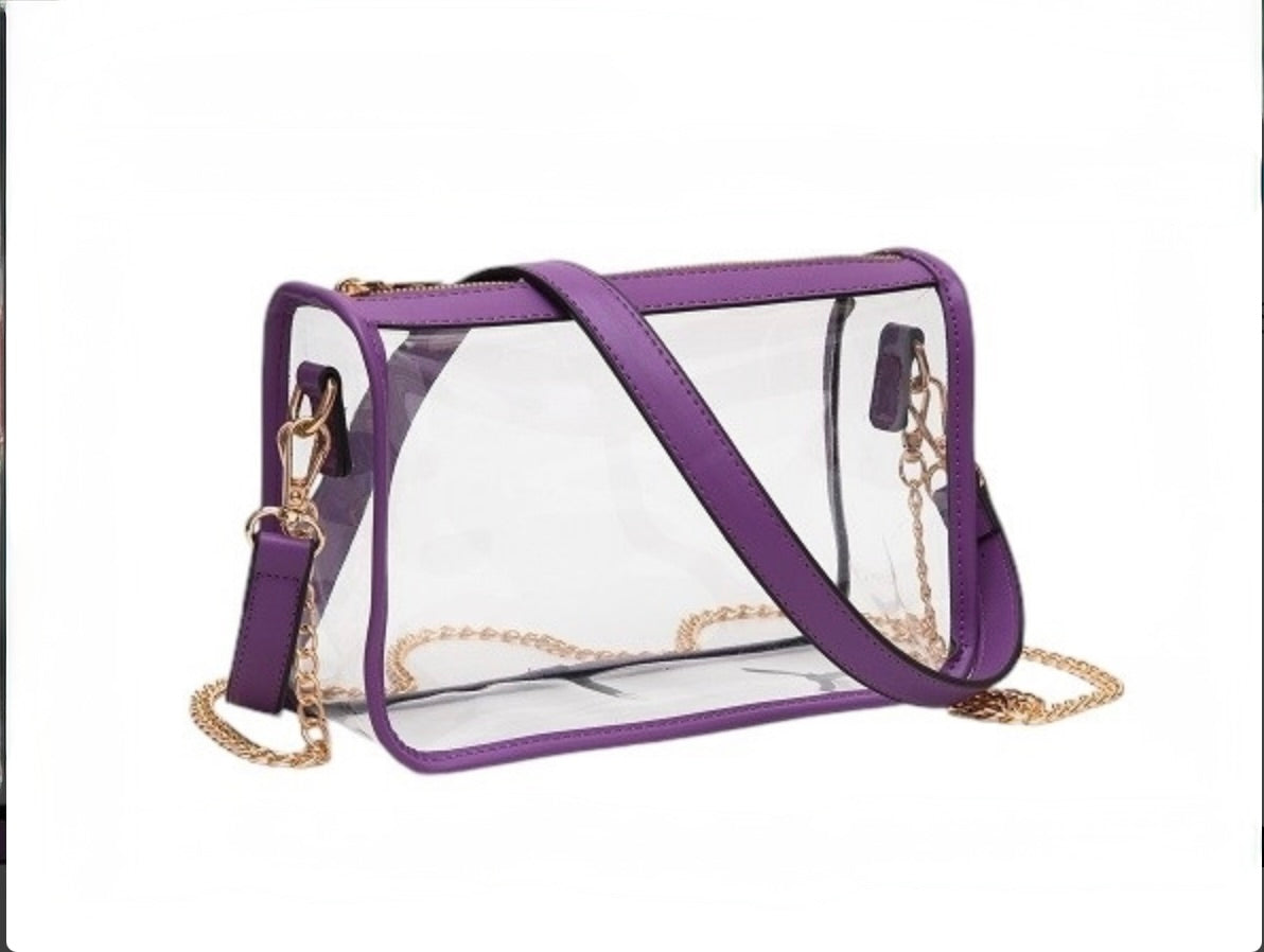 Purple Clear Purse