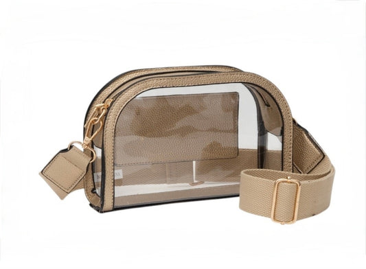 Gold Clear Handbag