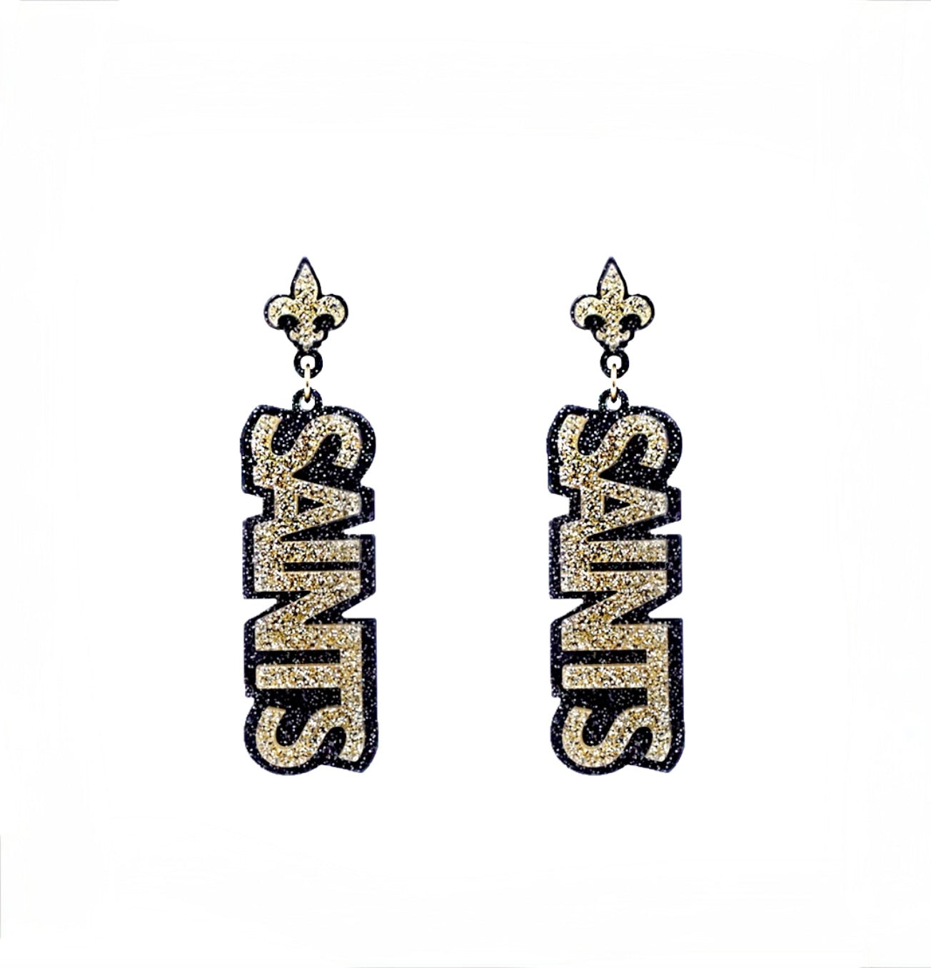 Saints Acrylic Earrings