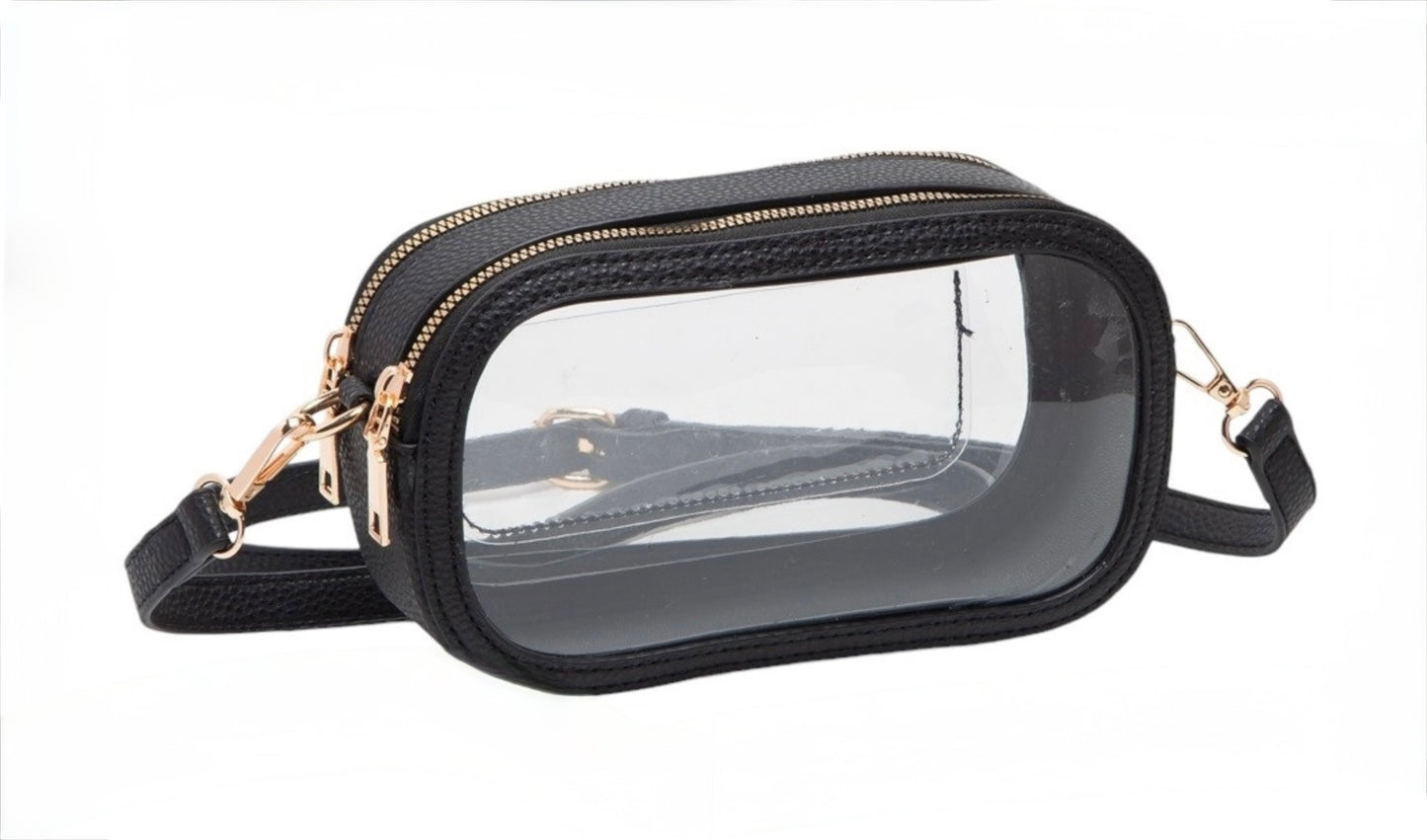 Black Clear Oblong Purse