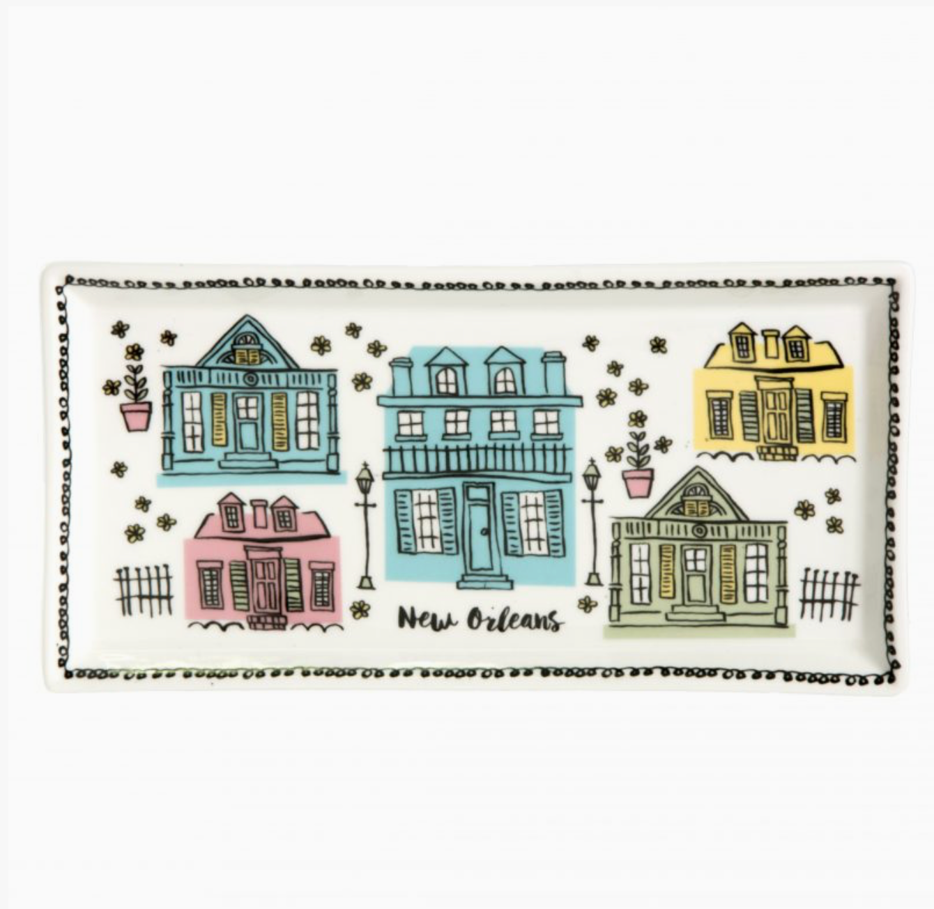 Creole Cottages Tray