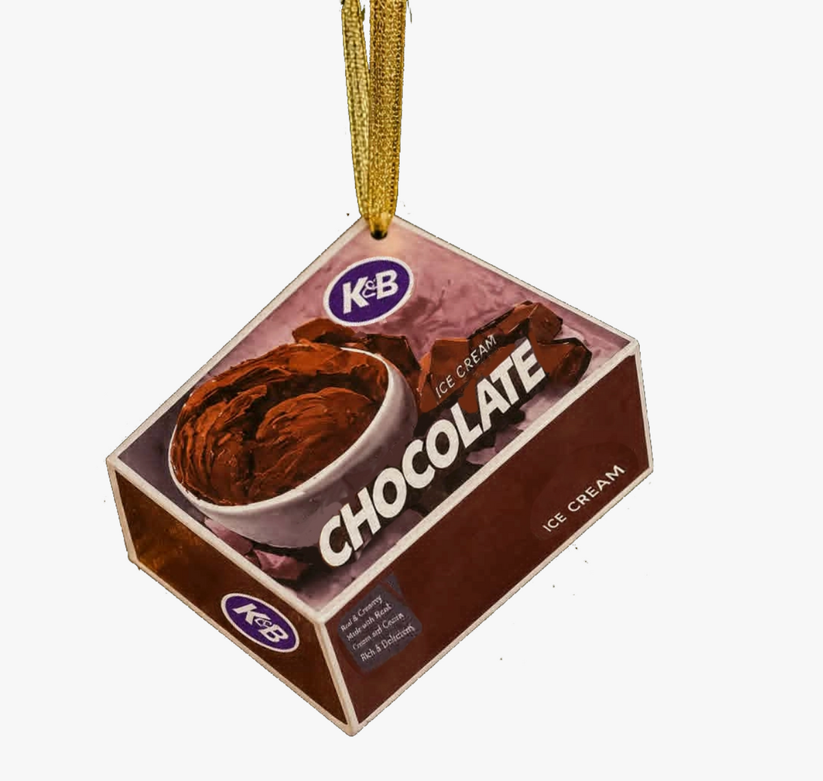 K&B Chocolate Ice Cream Ornament