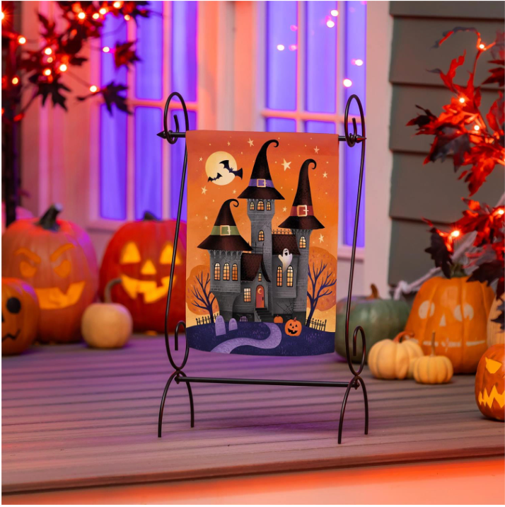 Haunted House Garden Flag
