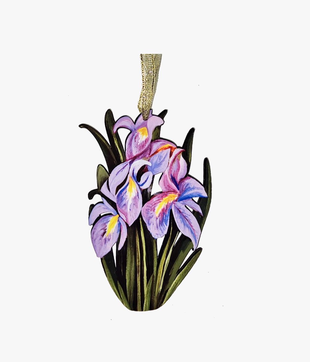 Louisiana Blue Irises Ornament