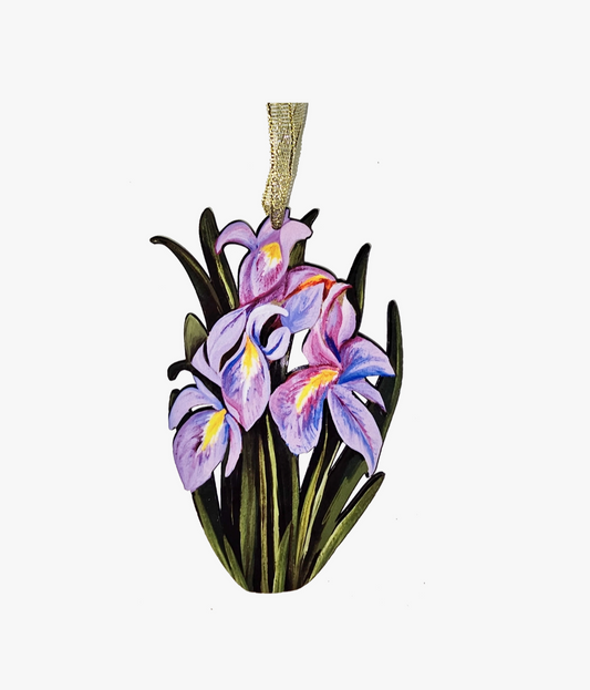 Louisiana Blue Irises Ornament