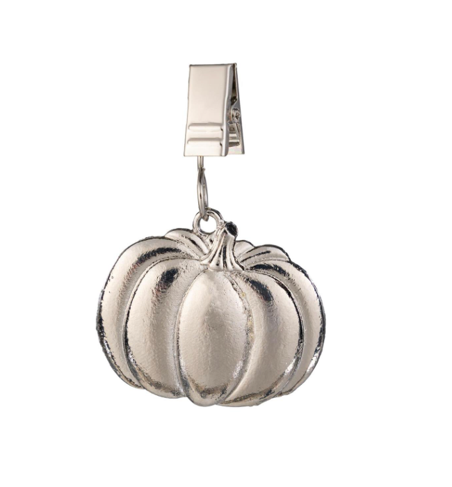 Metal Flag Pumpking Weighted Clip