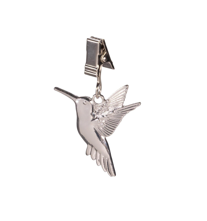Metal Hummingbird Weighted Clip