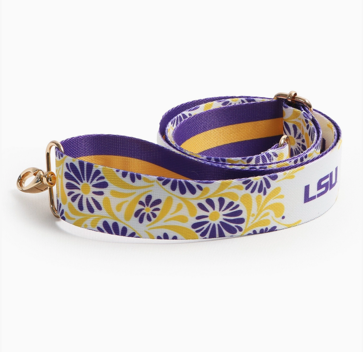 LSU tigers floral purse strap