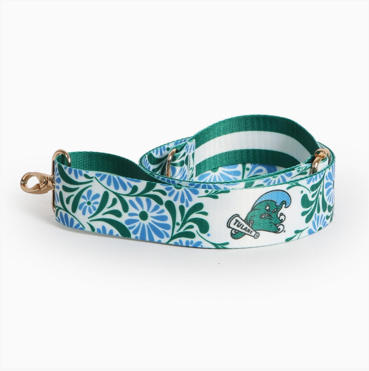 Tulane Green Wave Floral Purse Strap