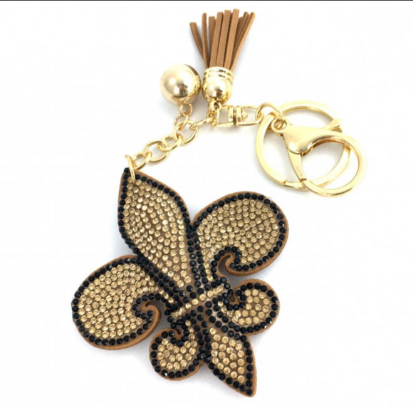 Accessories - Black and gold puffy key chains