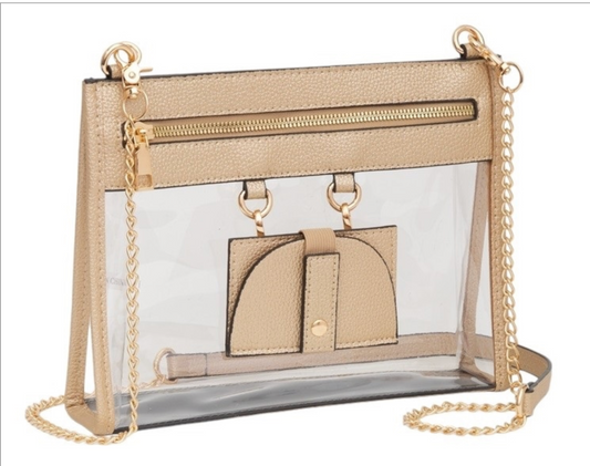 Clear Handbag with glasses holder