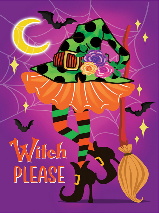 Witchy Please Garden Flag