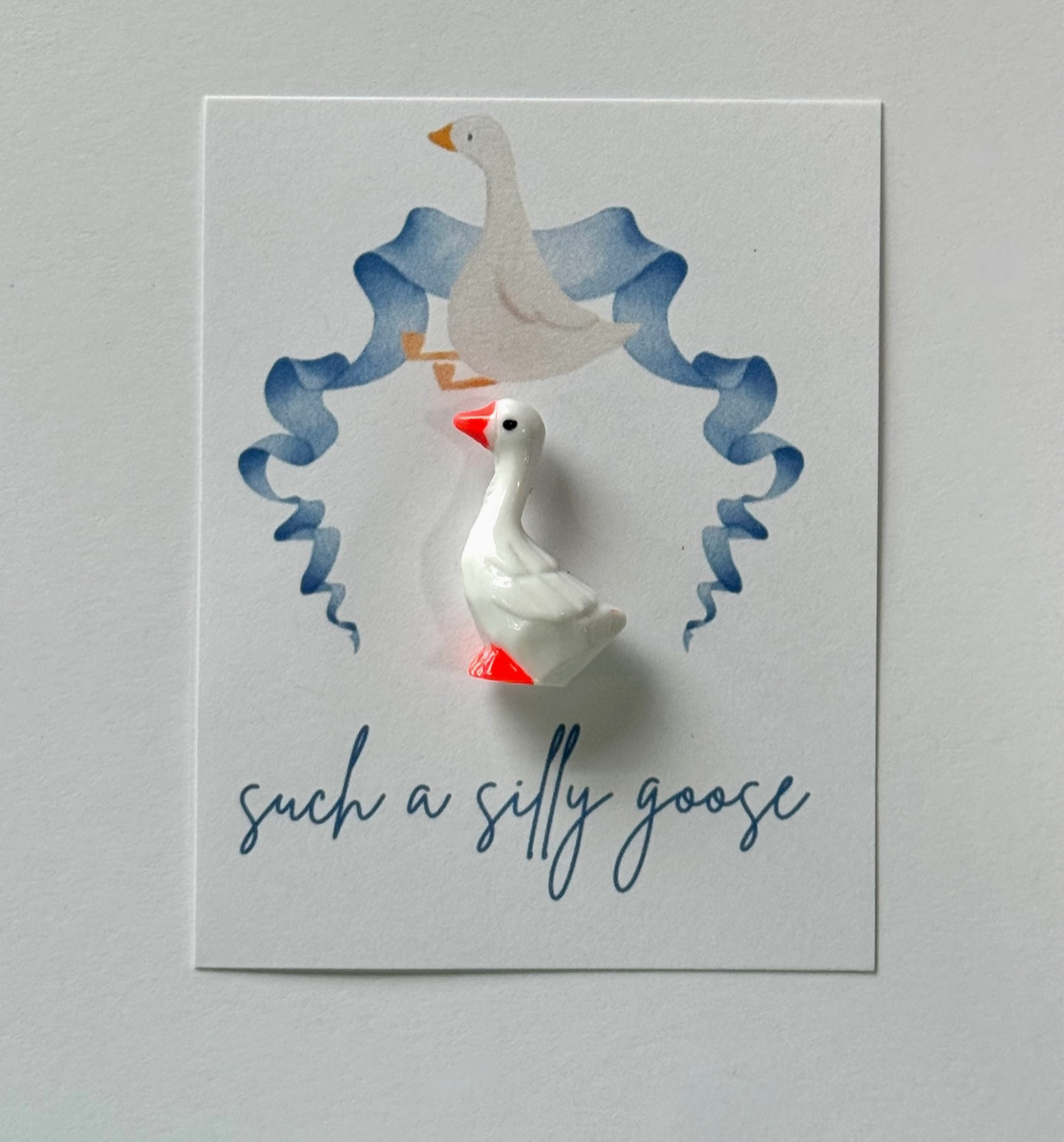 Baby Goose with a card