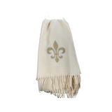 Gold Fleur de lis scarves