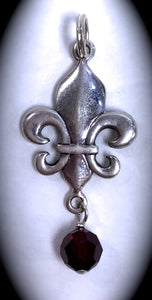 Jewelry- Birthstone Fleur De Lis Pendant