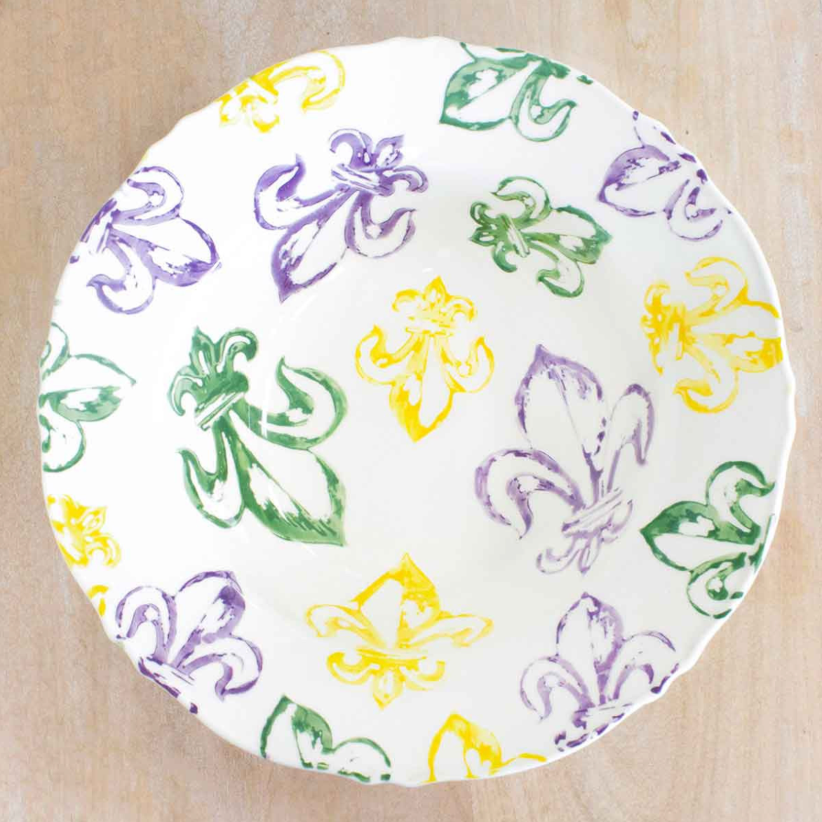 Mardi Gras Fleur de Lis Platters